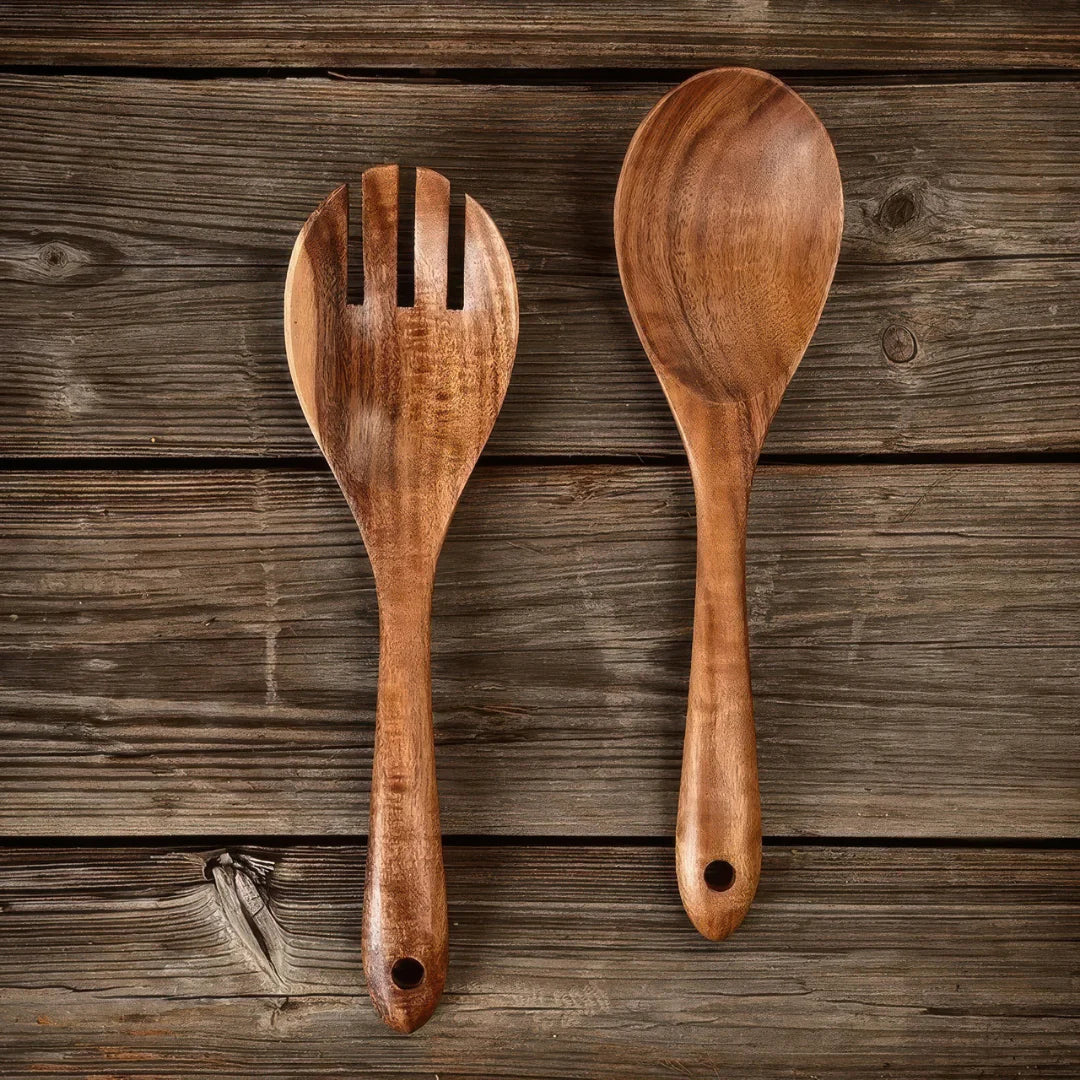 Eira | Couverts à Salade en Bois d’Acacia
