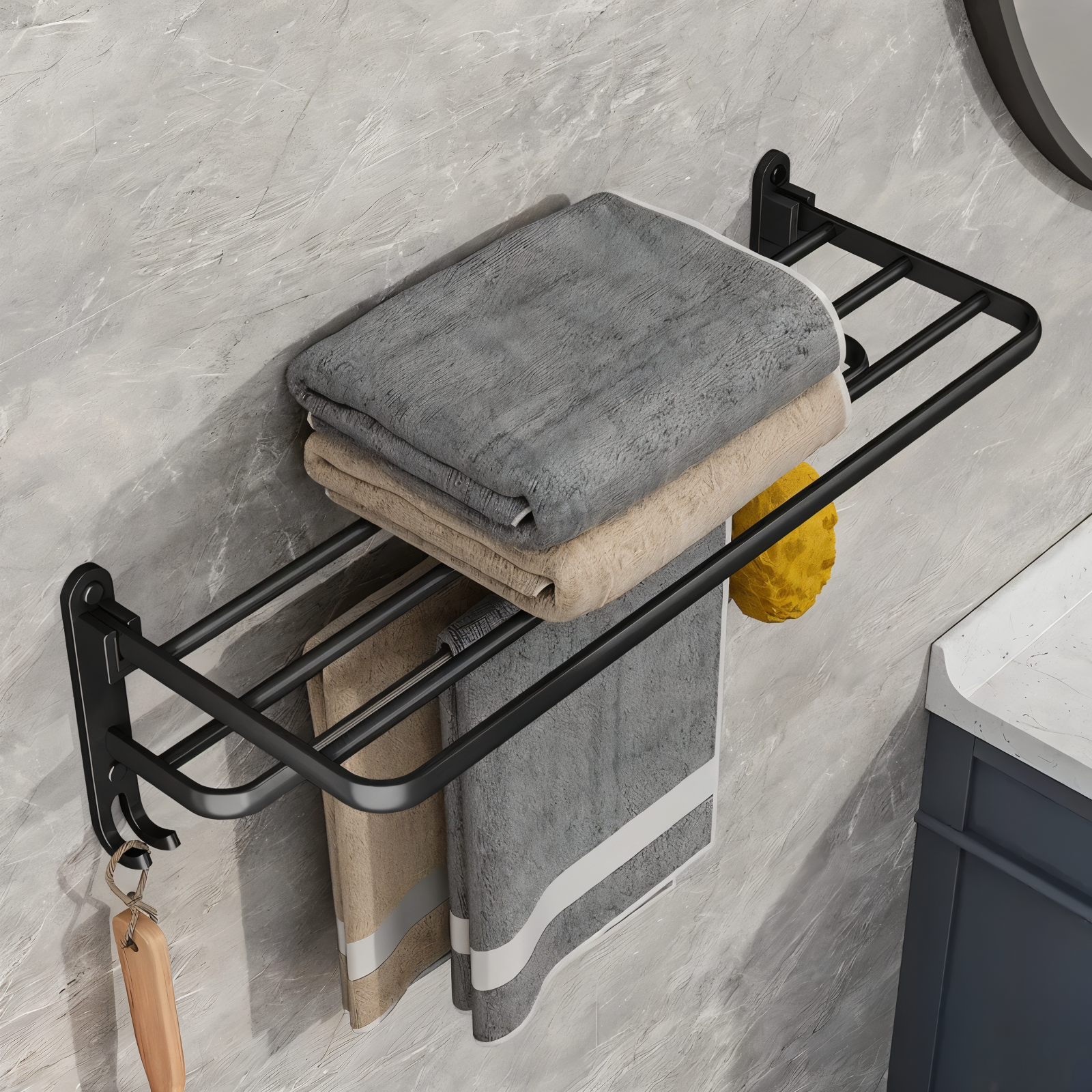 Milen | Porte-Serviette Mural en Aluminium