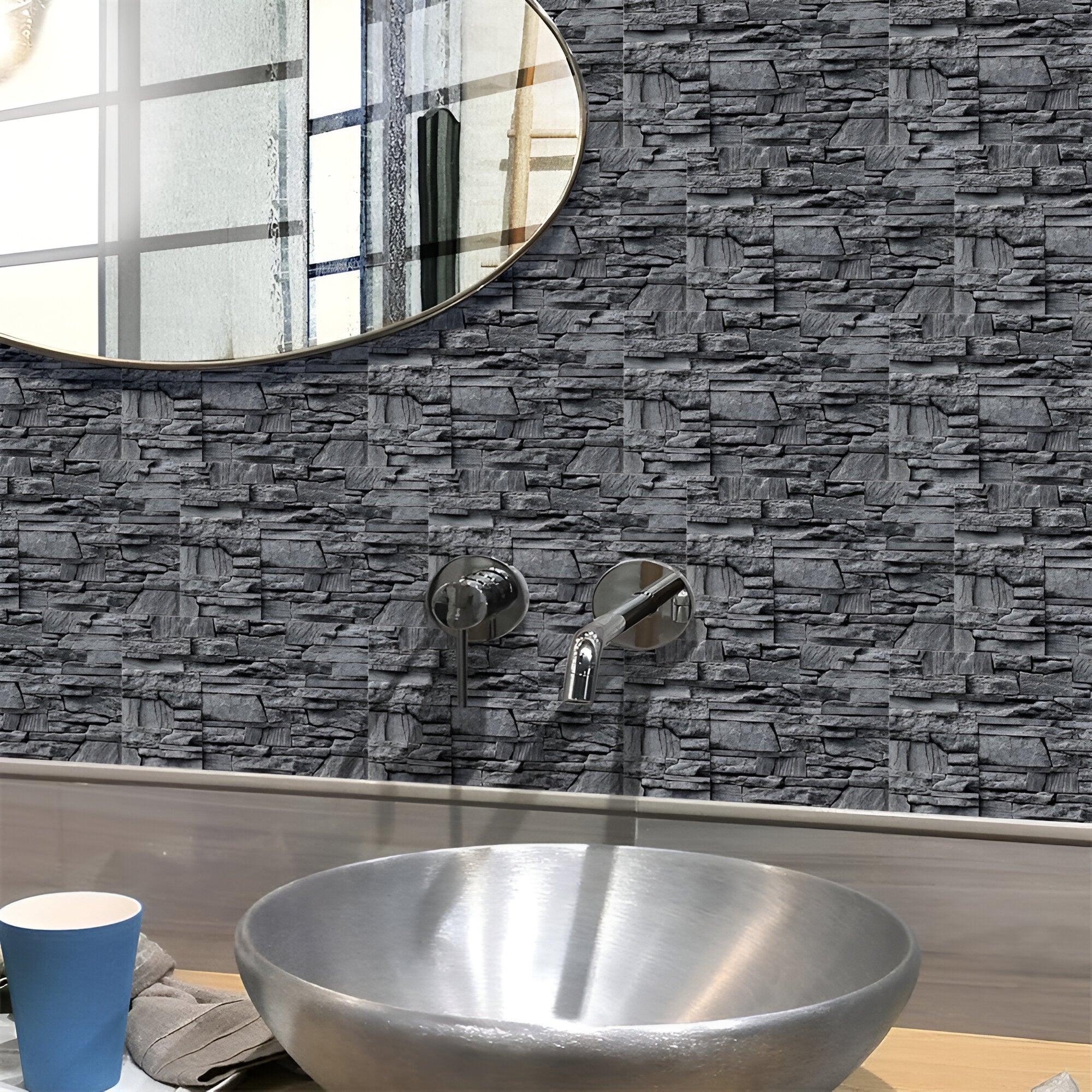 Kasper | Panneau Mural Autocollant Effet Marbre