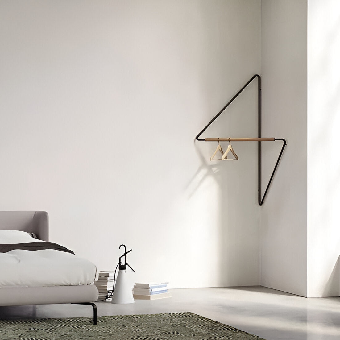 Lysel | Support Mural Géométrique en Métal et Bois