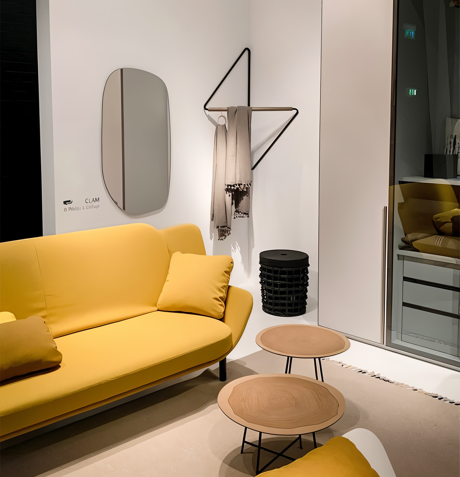 Lysel | Support Mural Géométrique en Métal et Bois