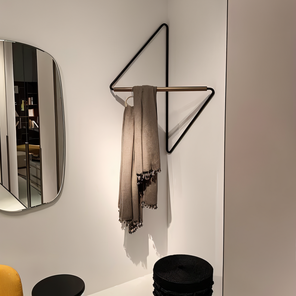 Lysel | Support Mural Géométrique en Métal et Bois