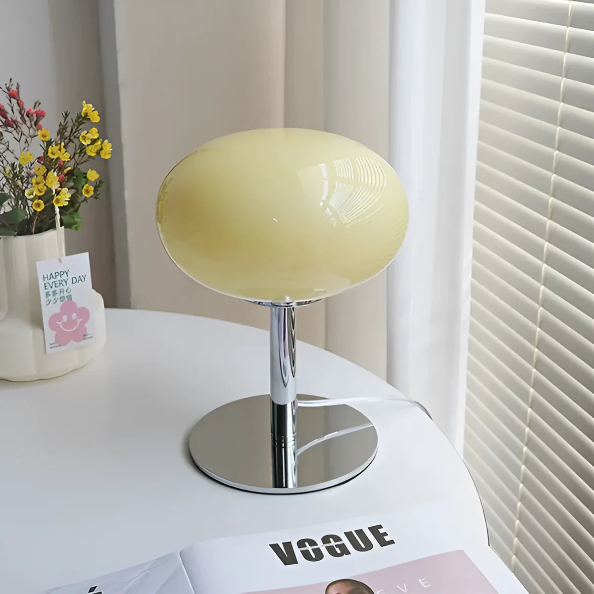 Alba | Lampe de Table en Verre Rechargeable