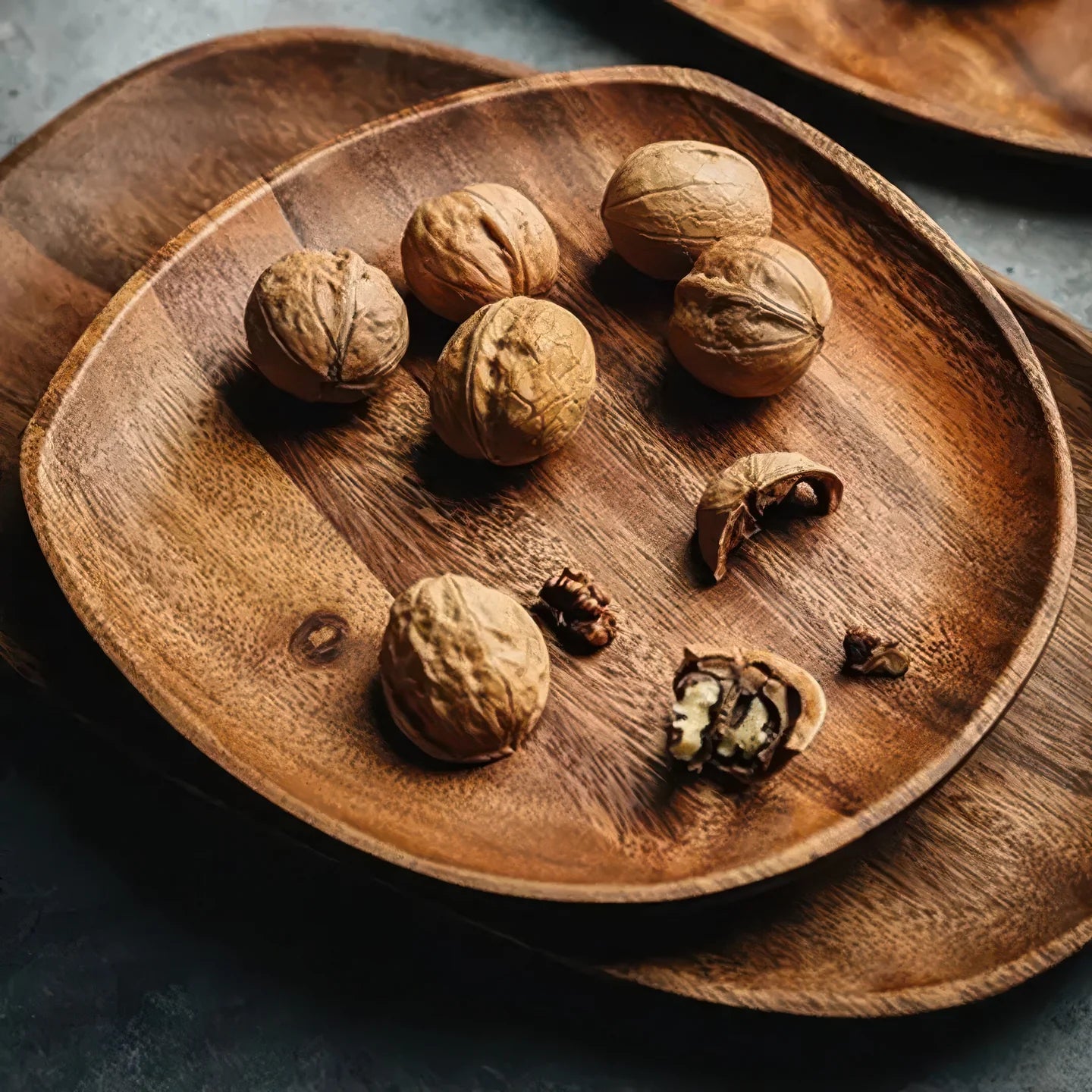Alva | Ensemble d’Assiettes en Bois d’Acacia