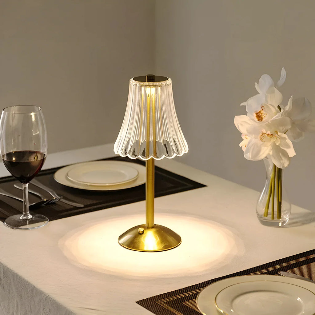 Deco | Lampe Tactile en Verre et Laiton