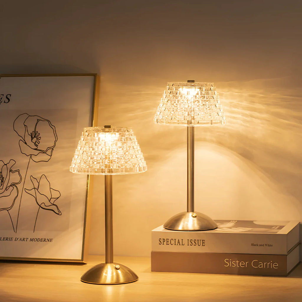 Deco | Lampe Tactile en Verre et Laiton