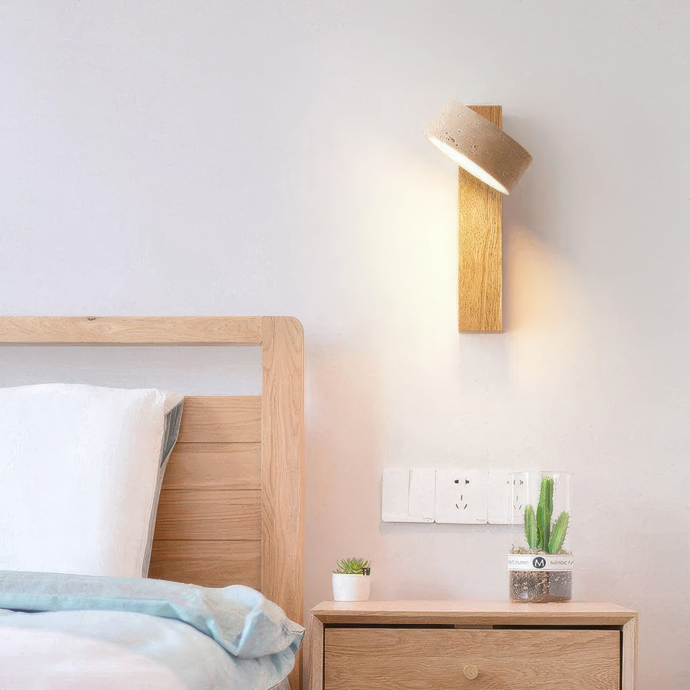 Arlen | Applique Murale LED Pierre & Bois