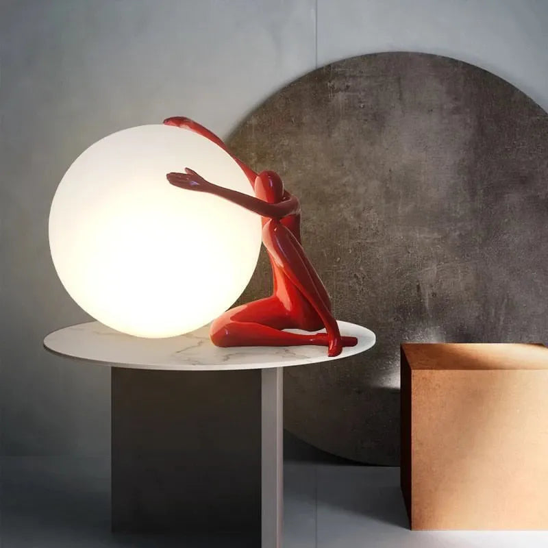 Atlas | Lampe de Table Sculpturale en Résine