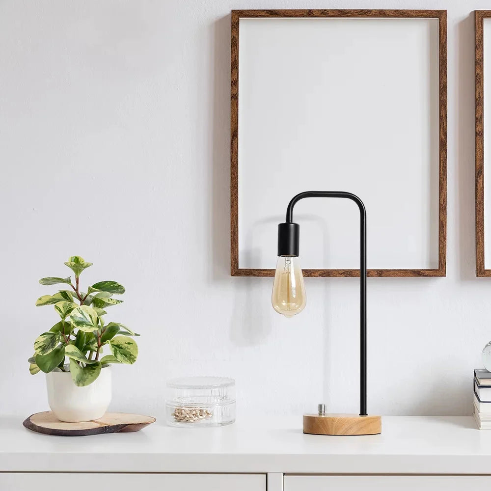 Ciara | Lampe de Table en Bois & Métal