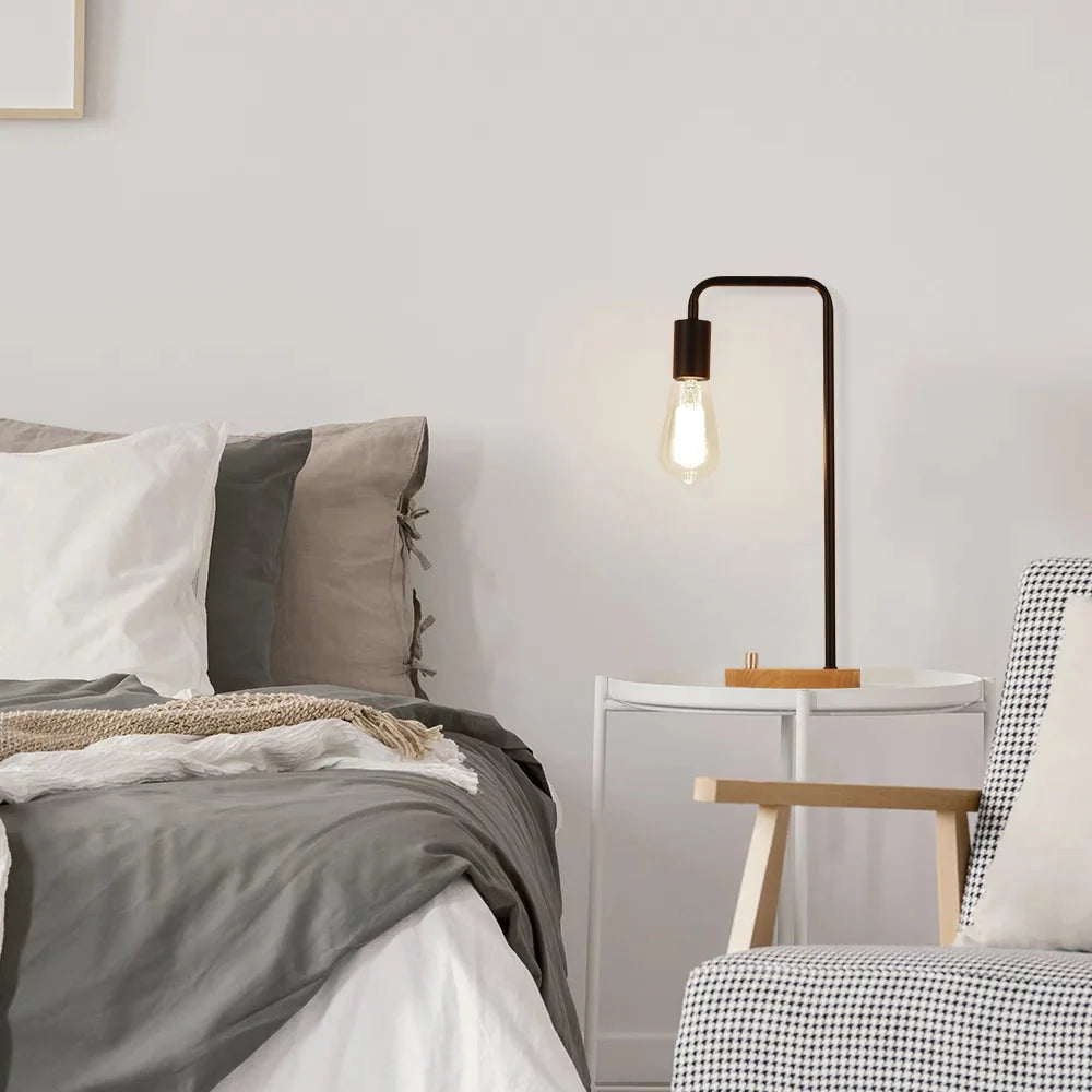 Ciara | Lampe de Table en Bois & Métal