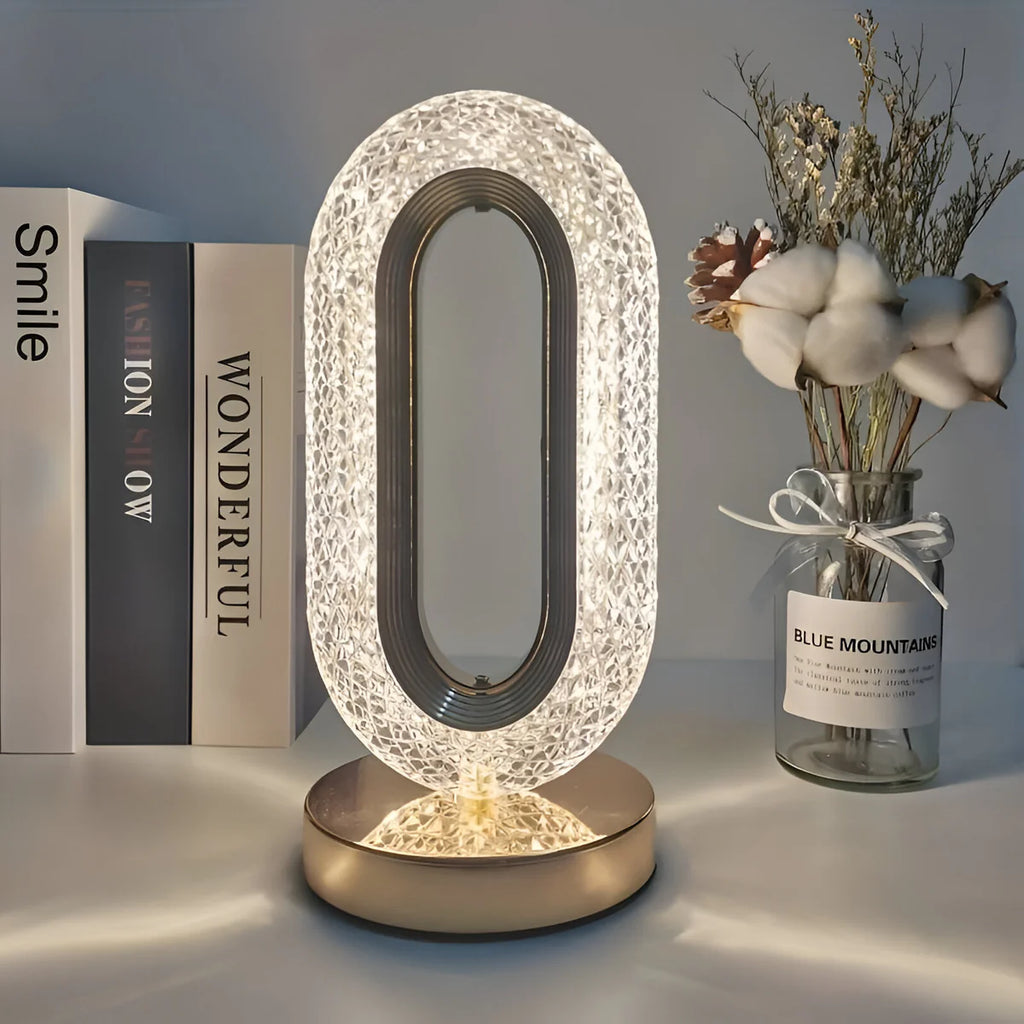Elindra | Lampe Cristal Ovale Rechargeable