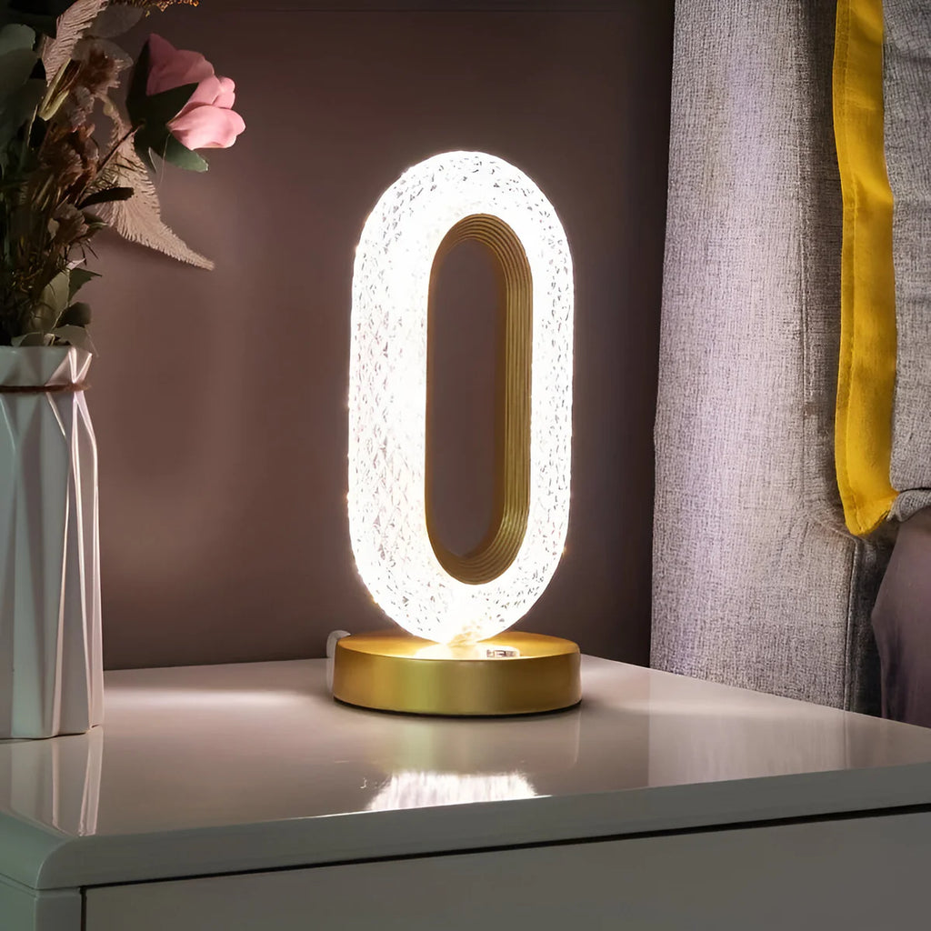 Elindra | Lampe Cristal Ovale Rechargeable
