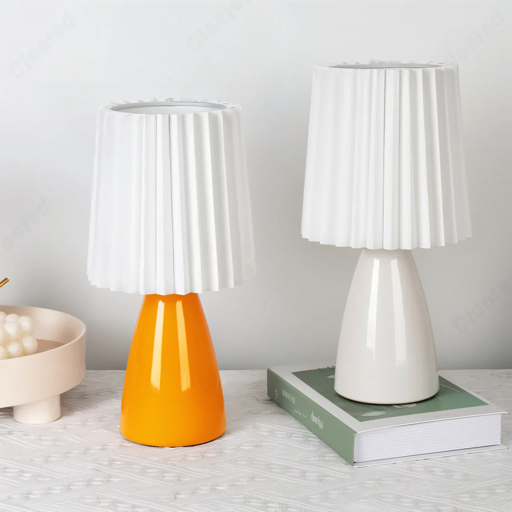 Elinor | Lampe de Table en Tissu Plissé