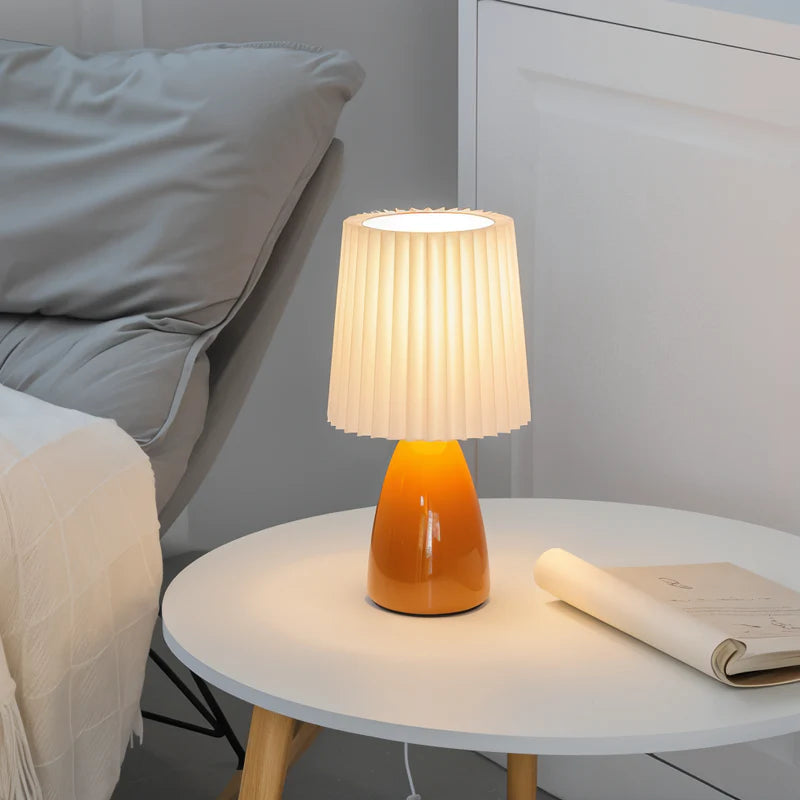 Elinor | Lampe de Table en Tissu Plissé