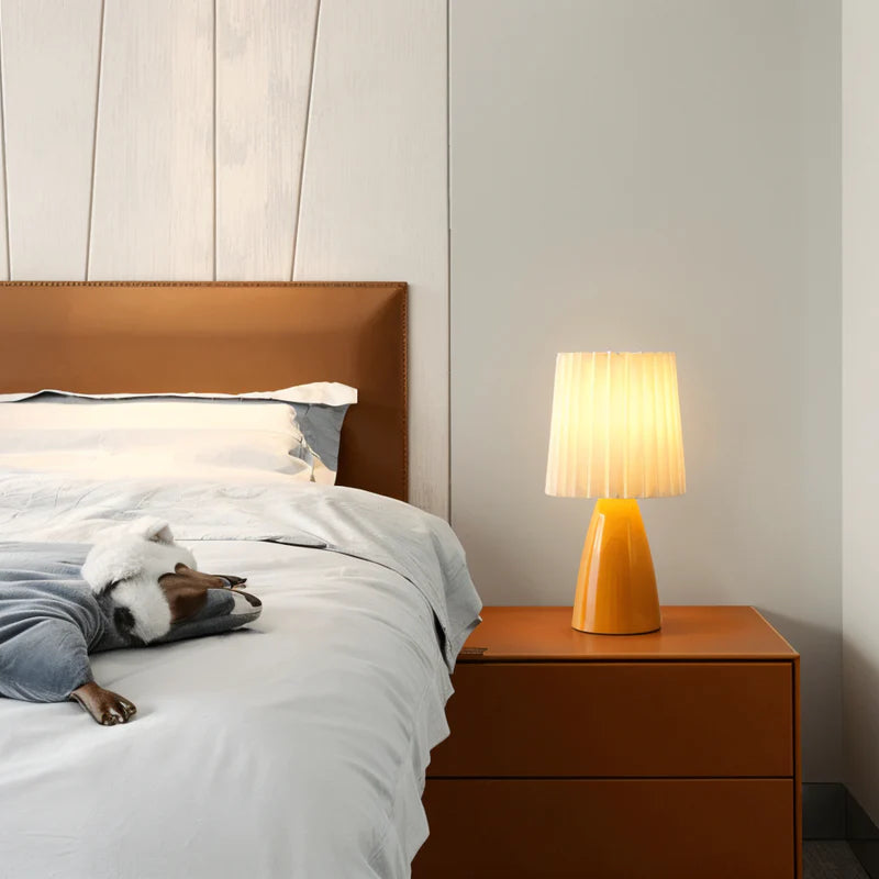 Elinor | Lampe de Table en Tissu Plissé