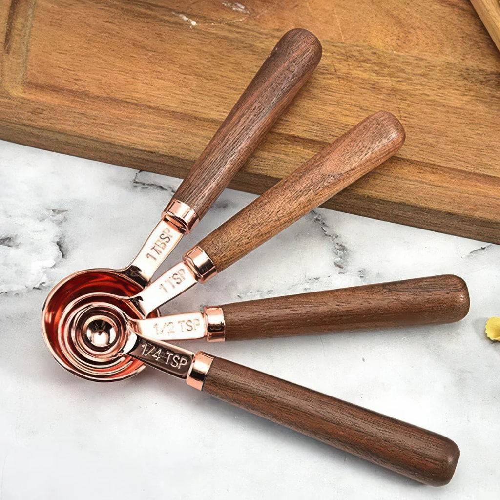 Elodie | Set de Mesures Cuivré & Noyer