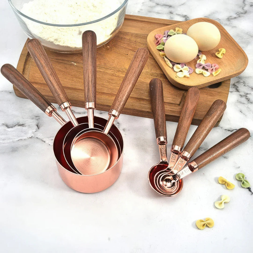 Elodie | Set de Mesures Cuivré & Noyer