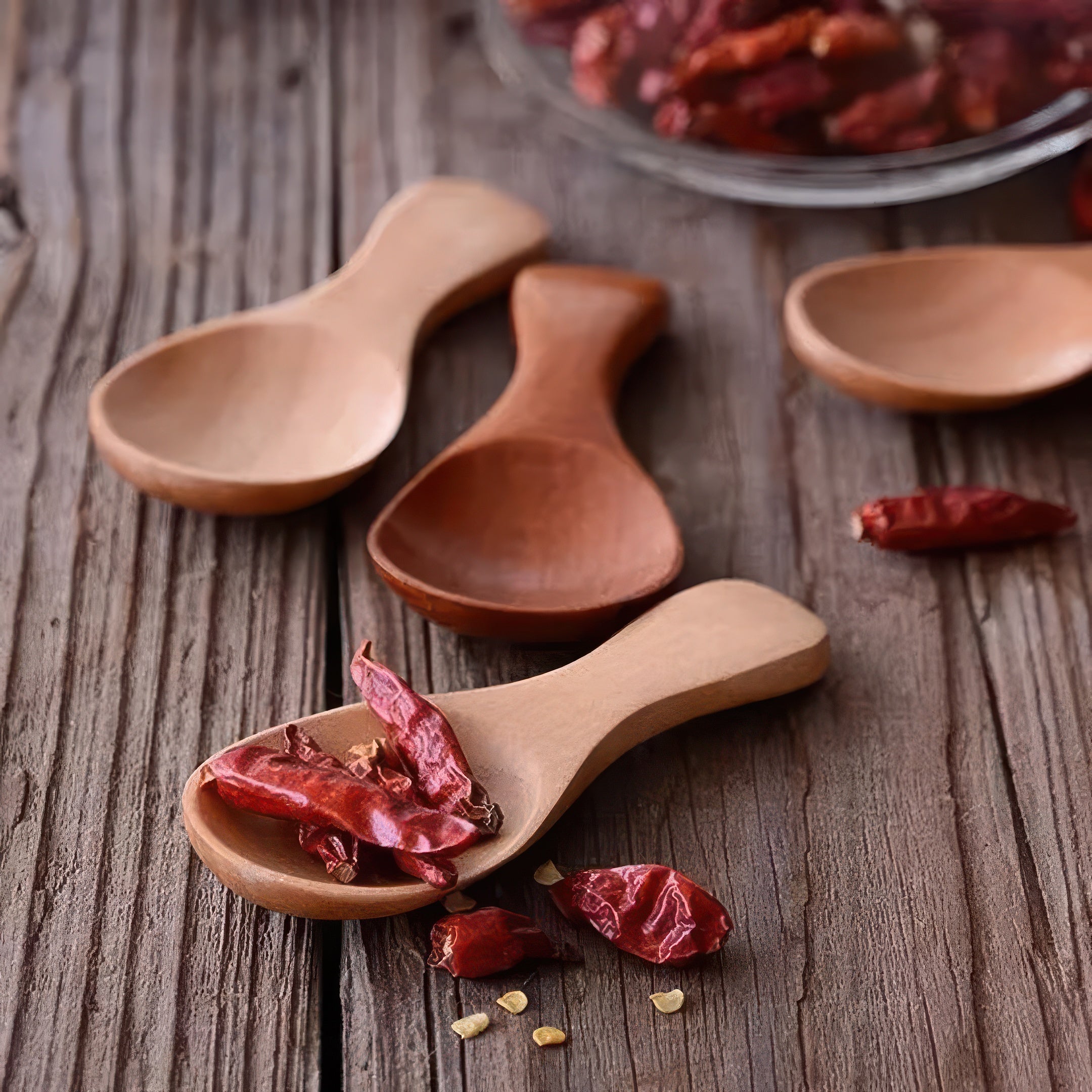 Freja | Ensemble de Cuillères à Épices Sculptées à la Main