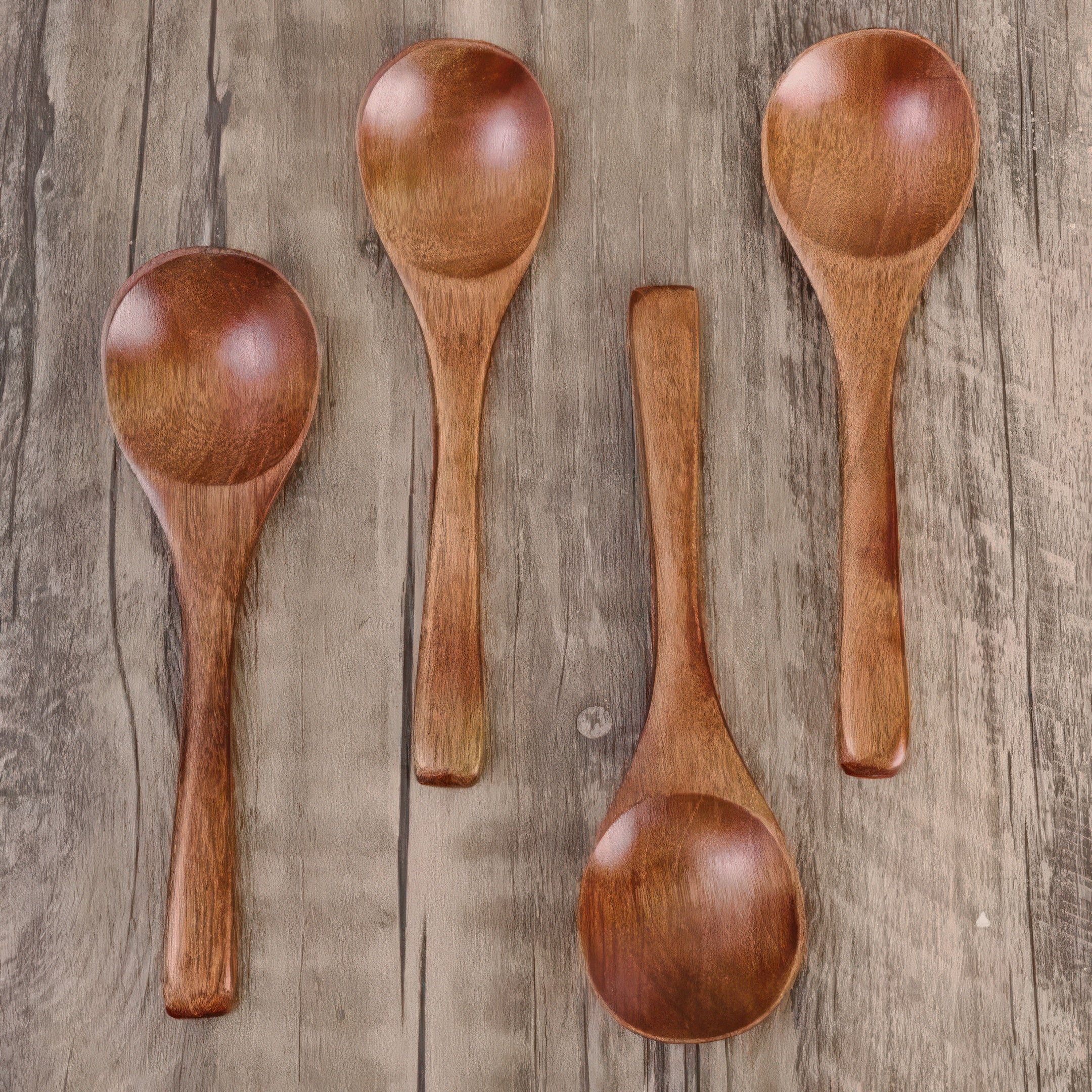 Freja | Ensemble de Cuillères à Épices Sculptées à la Main