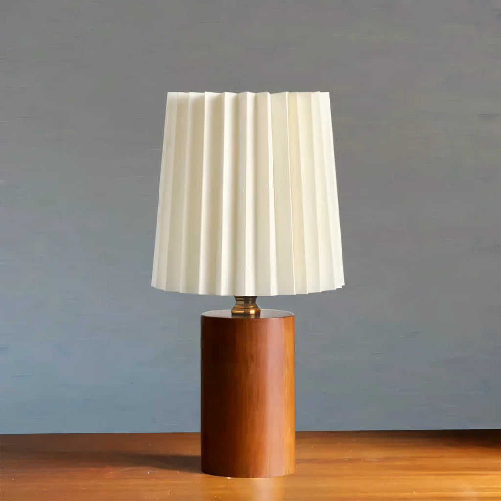 Inga | Lampe de Table Cylindre en Bois