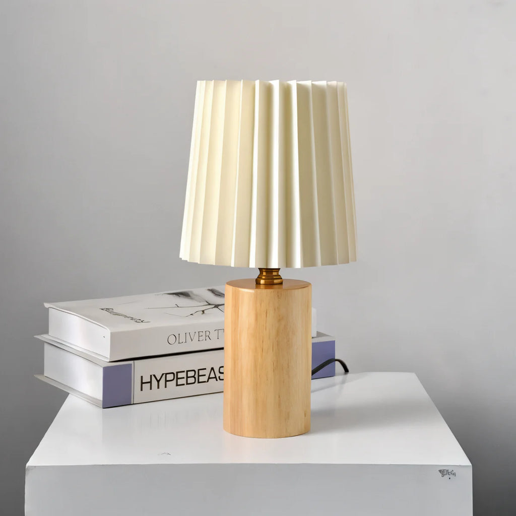 Inga | Lampe de Table Cylindre en Bois