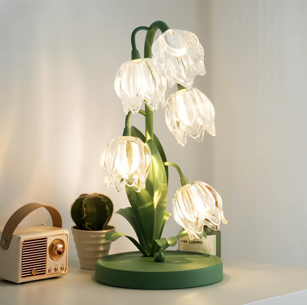Iselin | Lampe de Table Tulipe en Verre