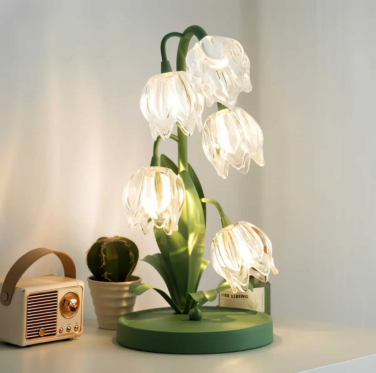 Iselin | Lampe de Table Tulipe en Verre