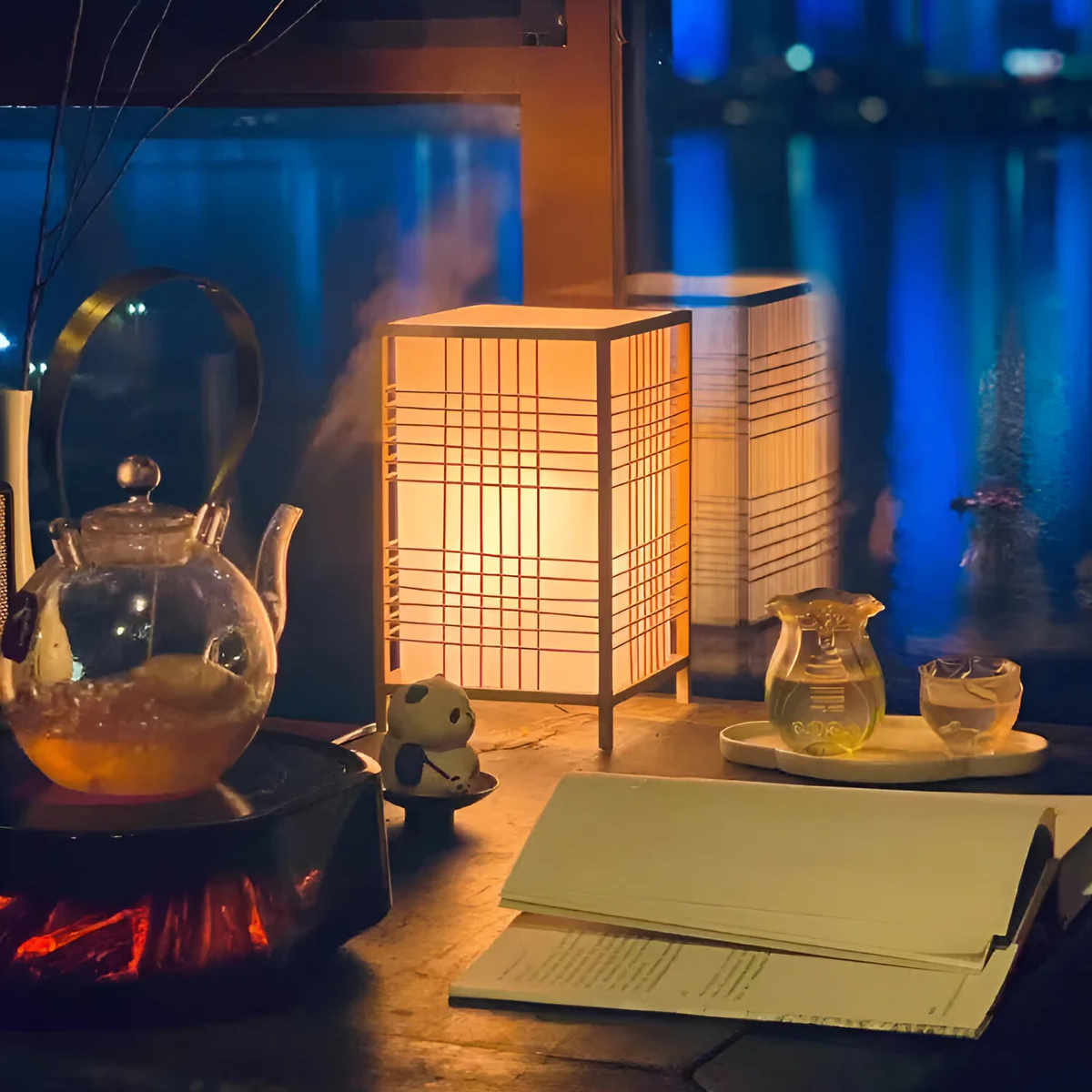 Iska | Lampe de Table à Structure Bambou