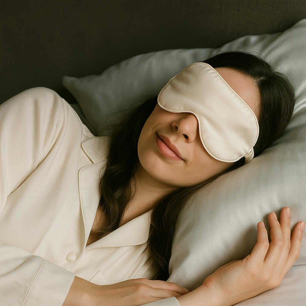 Masque de sommeil en soie de mûrier 22 momme