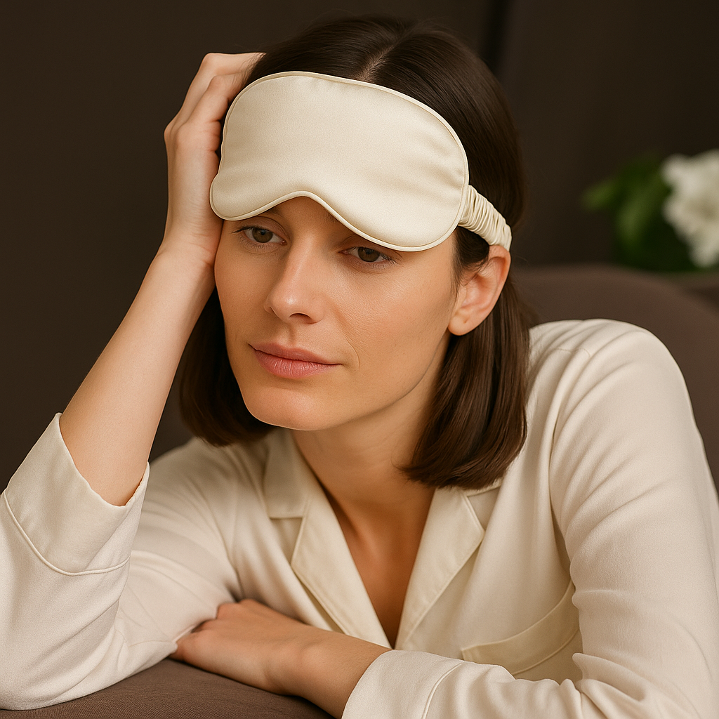 Masque de sommeil en soie de mûrier 22 momme