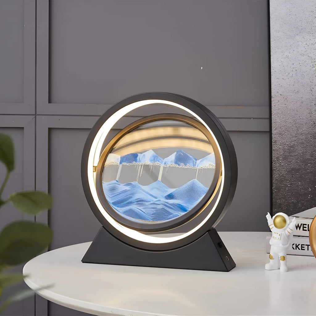 Kaia | Lampe de Table LED avec Sable Tournant