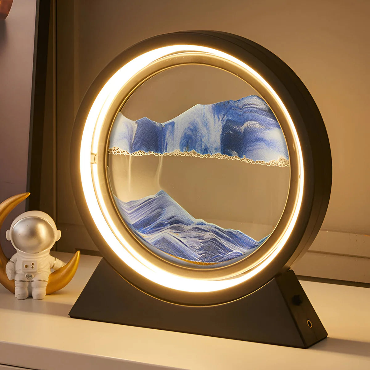 Kaia | Lampe de Table LED avec Sable Tournant