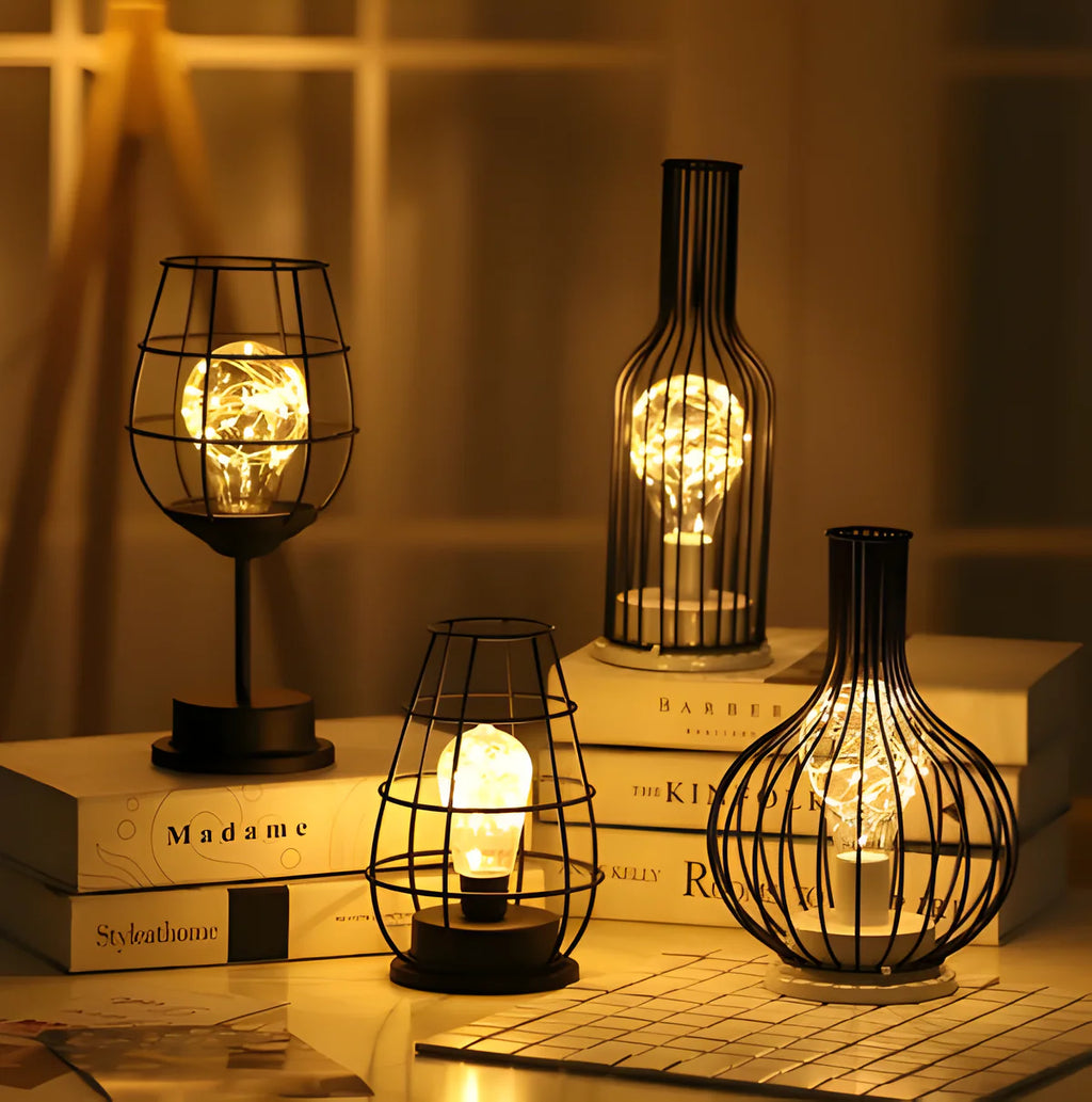 Maelle | Lampe à Vin en Fer Forgé