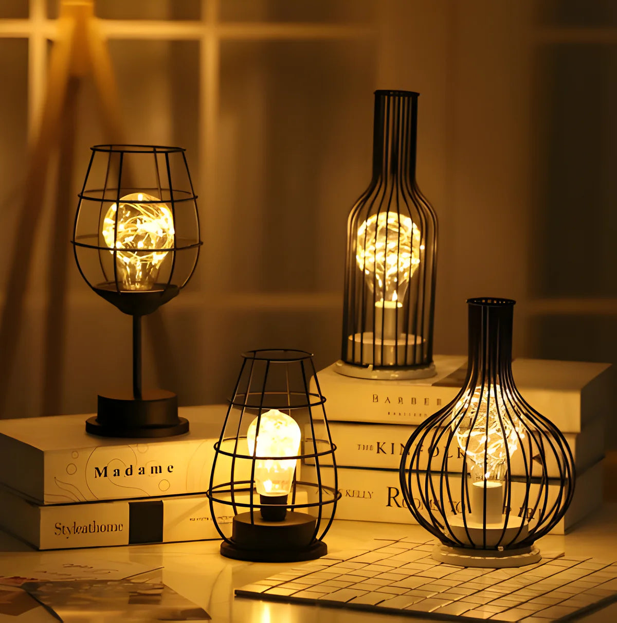 Maelle | Lampe à Vin en Fer Forgé