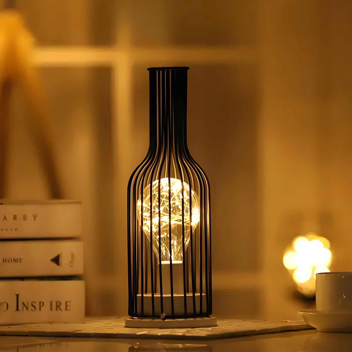 Maelle | Lampe à Vin en Fer Forgé