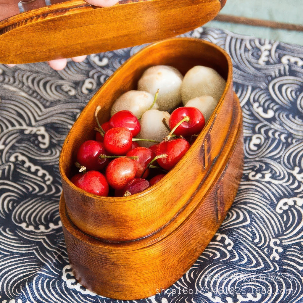 Marell | Bento Boîte Double-Couche en Bois