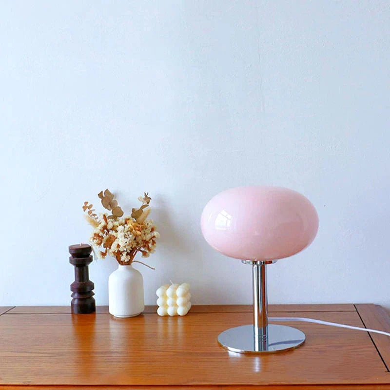 Mira | Lampe de Table en Verre et Chrome
