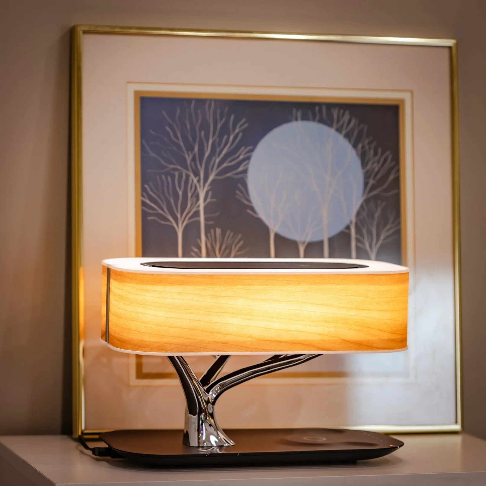 Mistral | Lampe de Table LED en Bois de Cerisier