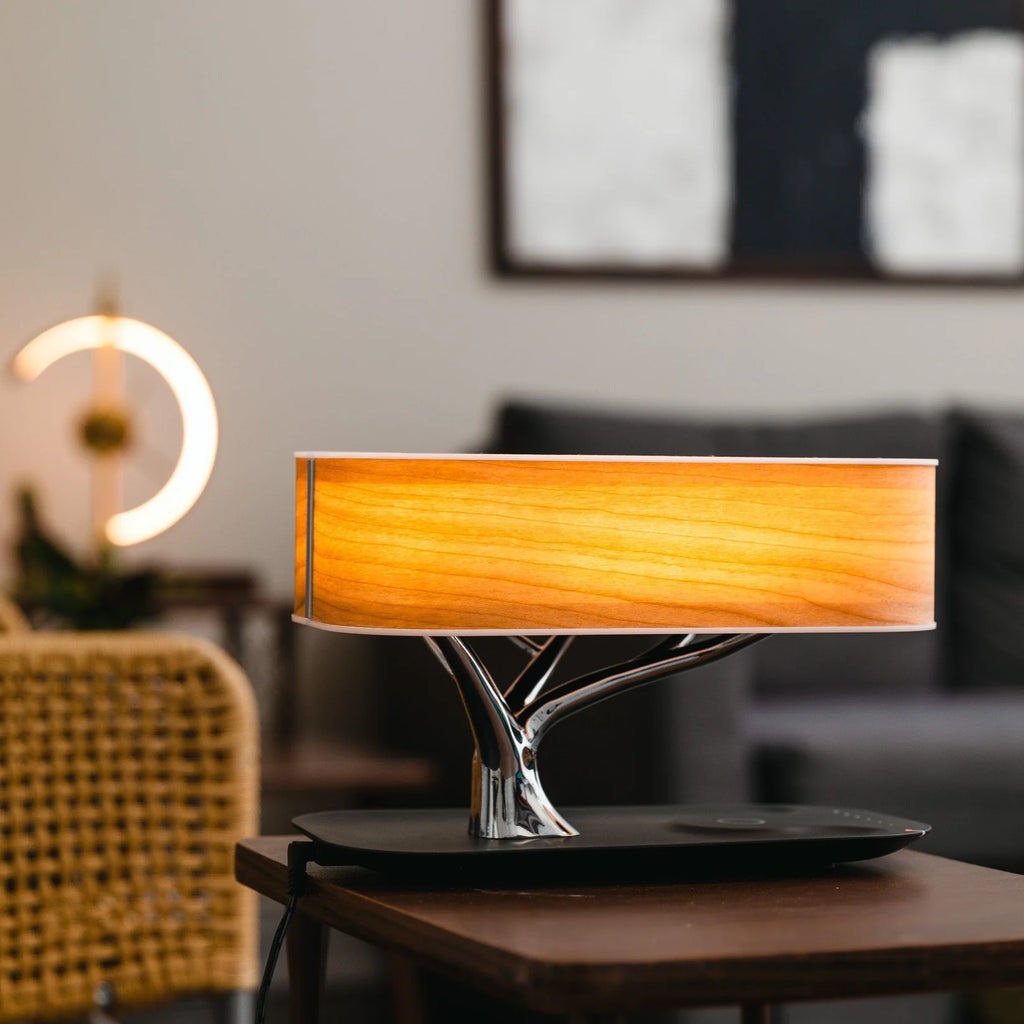Mistral | Lampe de Table LED en Bois de Cerisier