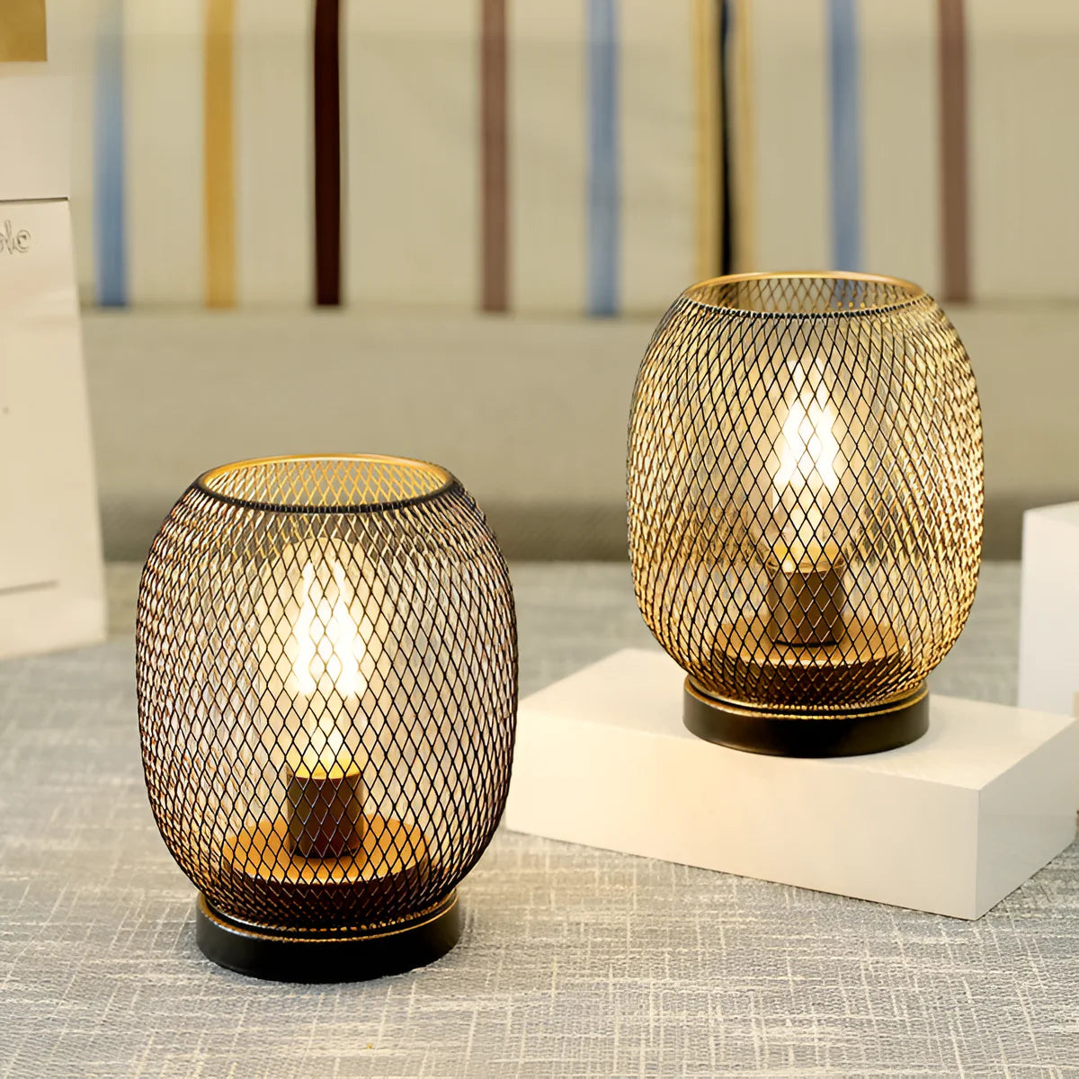 Novi | Lampe de Table LED à Double Cage