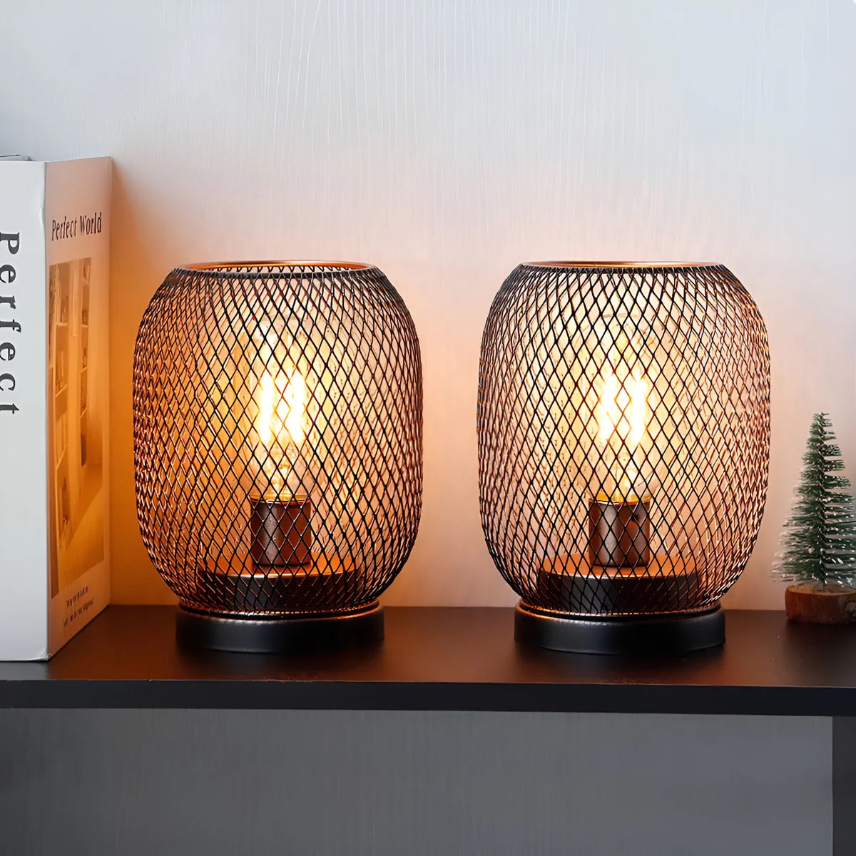 Novi | Lampe de Table LED à Double Cage