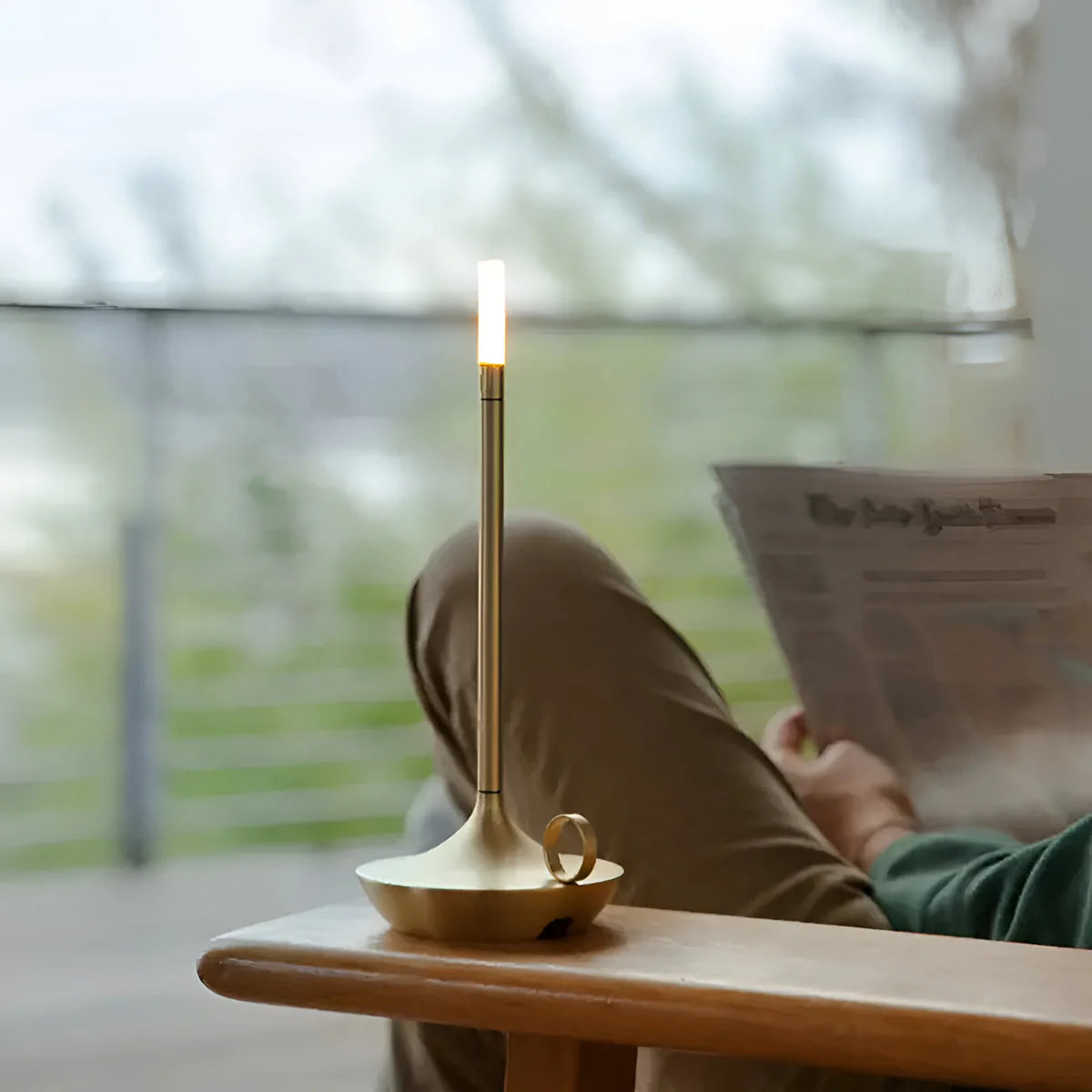 Olen | Lampe de Table Rechargeable en Forme de Baguette