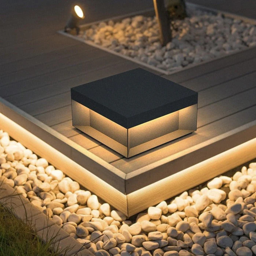 Olyne | Applique de Pilier Extérieur Solaire ou Filaire