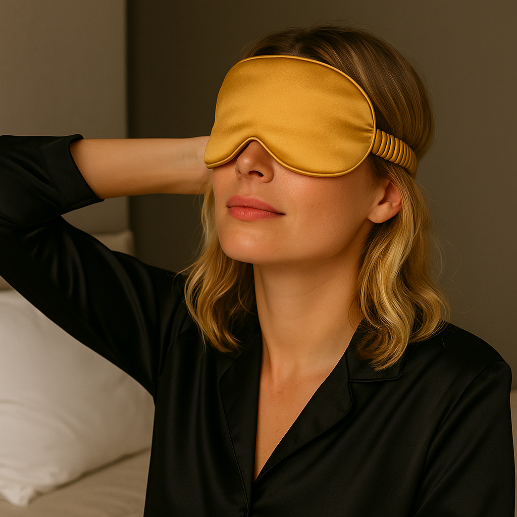 Masque de sommeil en soie de mûrier 22 momme