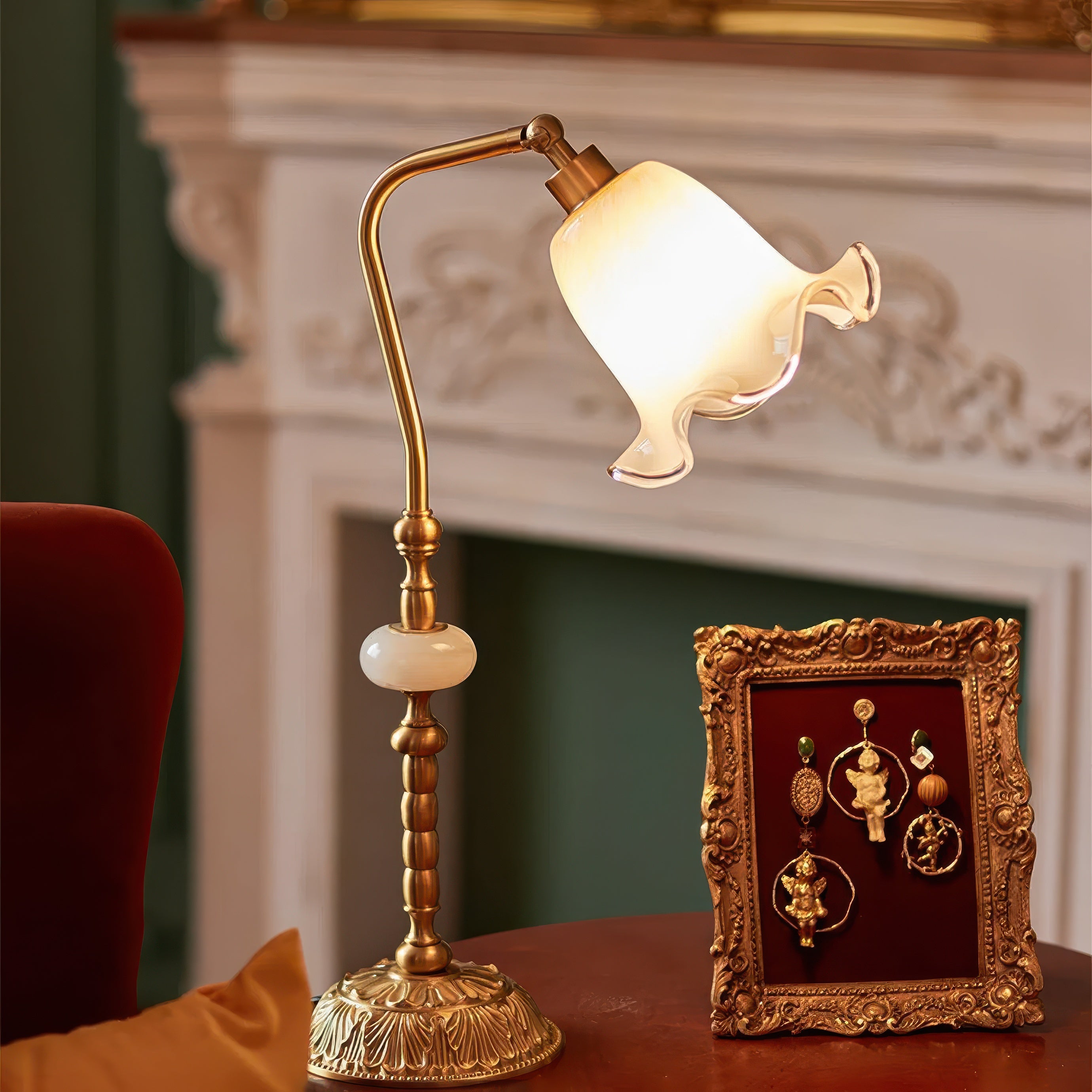 Orrin | Lampe de Table Tulipe en Laiton