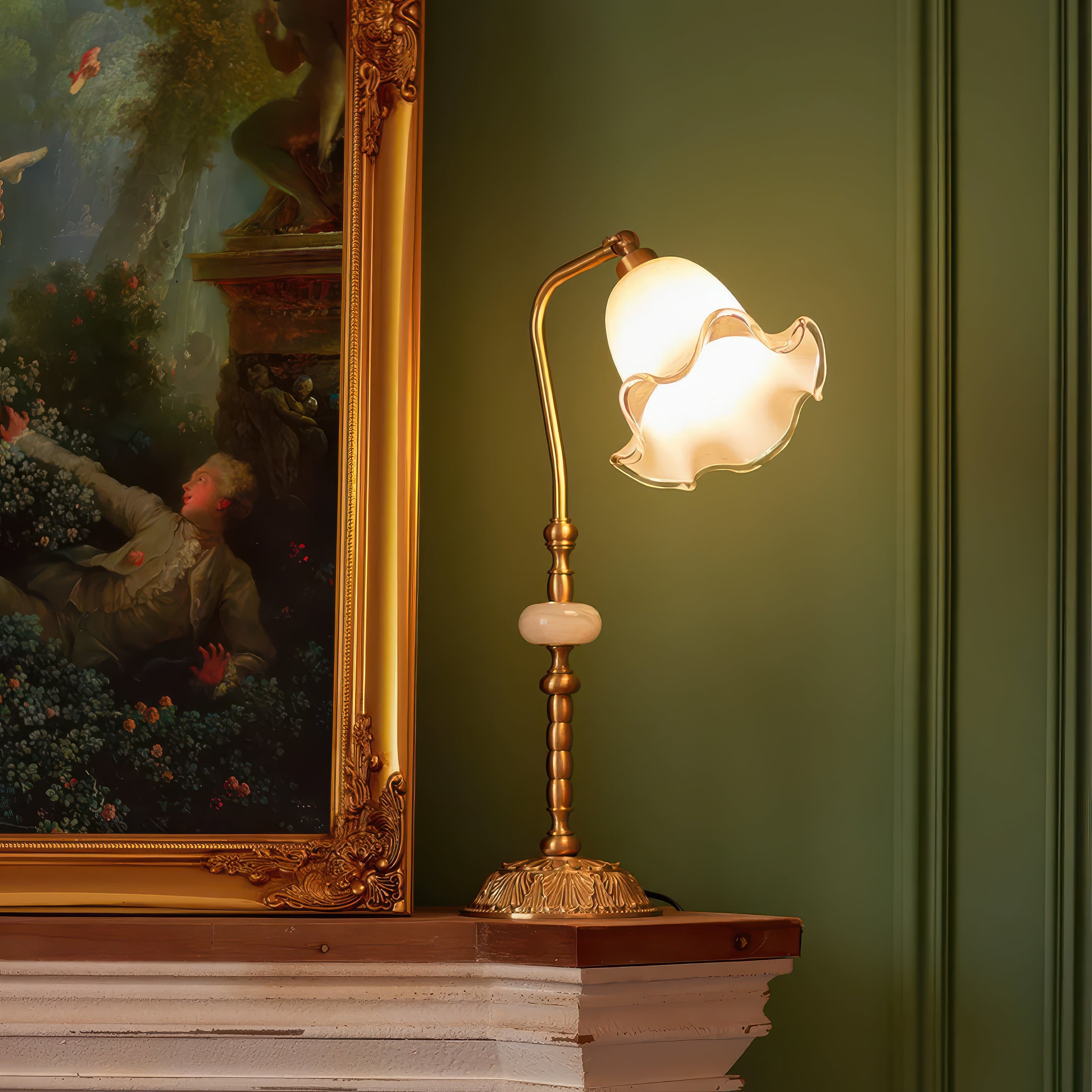 Orrin | Lampe de Table Tulipe en Laiton