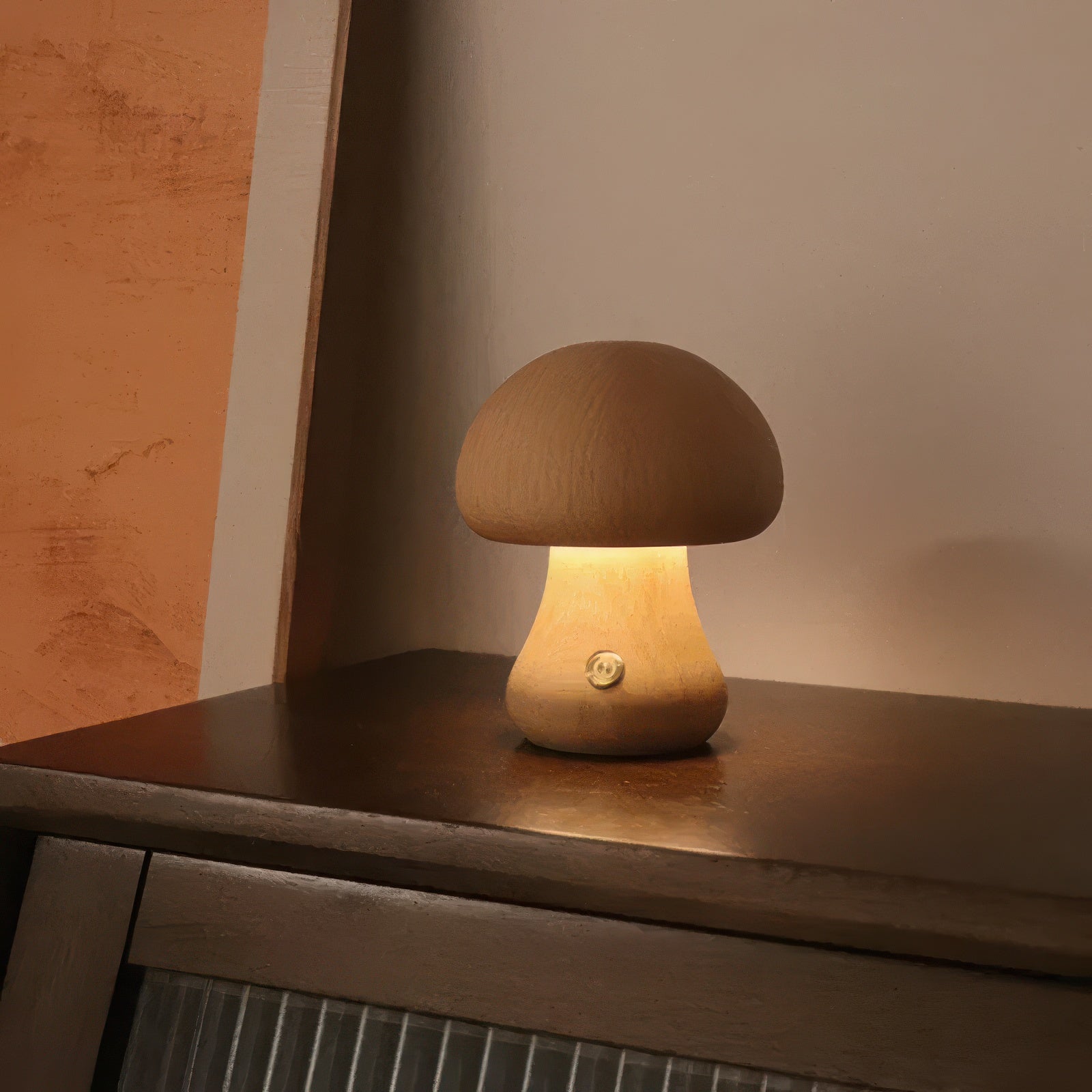 Ovea | Lampe Champignon en Bois LED