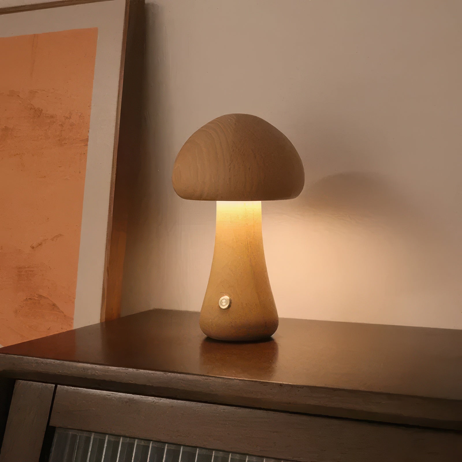 Ovea | Lampe Champignon en Bois LED