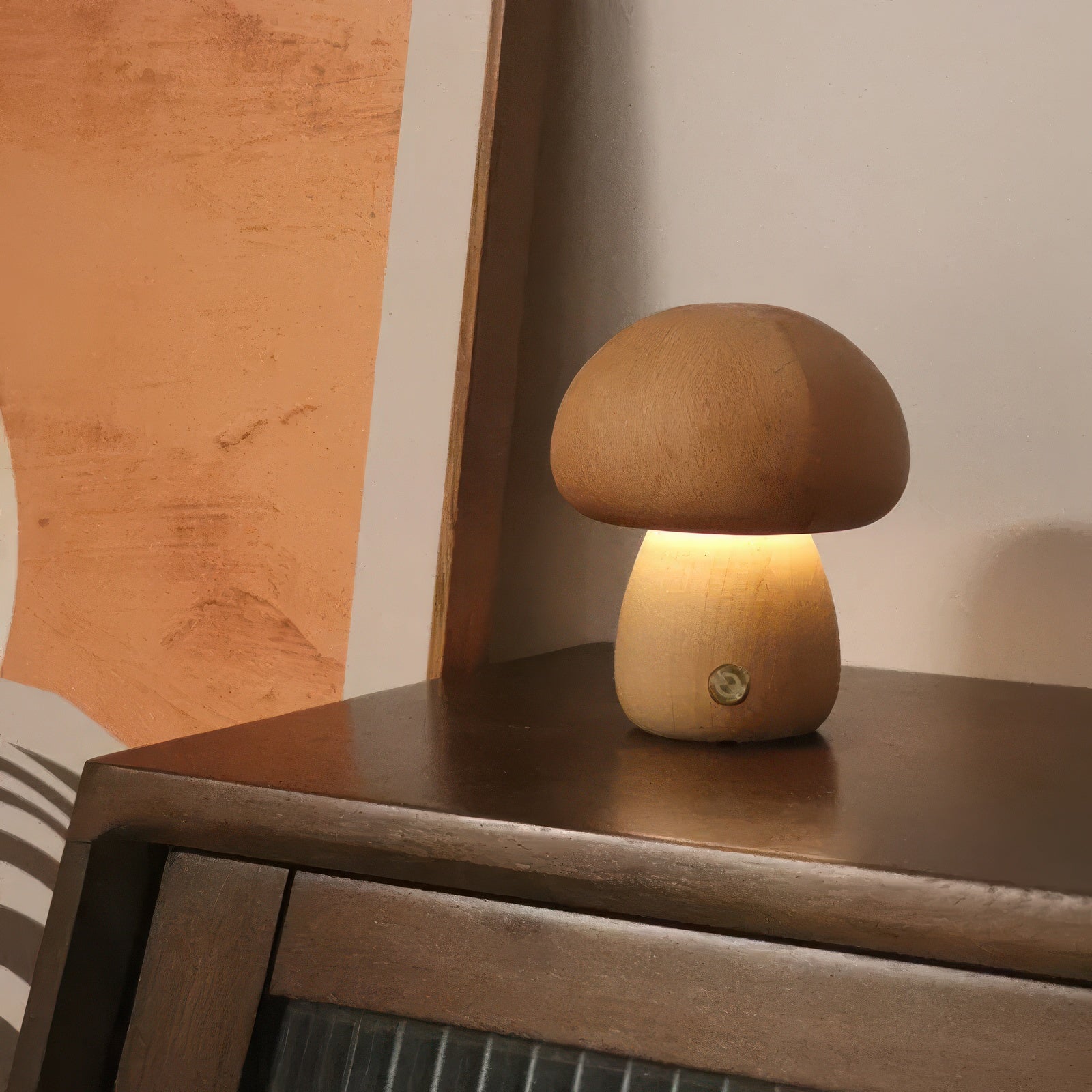Ovea | Lampe Champignon en Bois LED