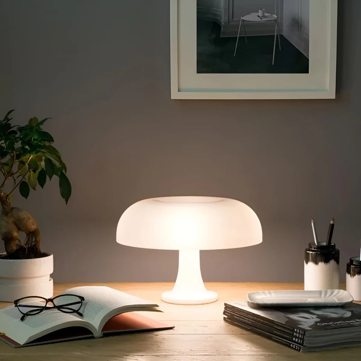 Runa | Lampe Champignon de Table Sculpturale
